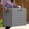 IRIS 35gal Outdoor Deck Delivery Storage Box Waterproof Resin Durable Stylish Design Gray - 4 of 4