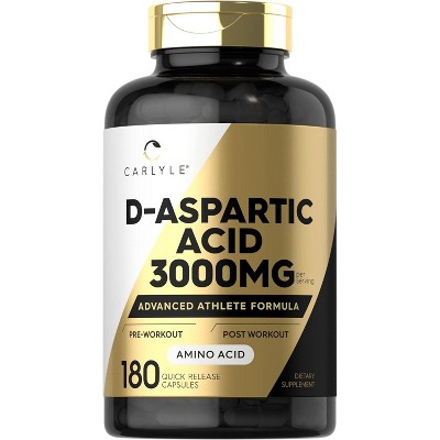 Carlyle D Aspartic Acid (DAA) 3000mg | 180 Capsules