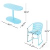 Christopher Knight Home Porto Outdoor Modern 3 Piece Iron Oval Table Bistro Set - 3 of 4