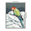 Amanti Art Animal Watercolor Art Bird Sleeping Parrot by Justyna Jaszke Framed Canvas Wall Art - 3 of 4