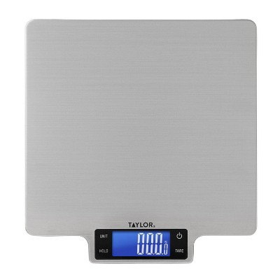 Taylor Digital Kitchen 11lb Food Scale With Removable Tray Stainless Steel  Platform : Target