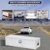 Aluminum Truck Bed Toolbox, Heavy Duty Aluminum Tool Box with Side Handle and Lock Keys, Truck Bed Storage Organizer for Pick Up Truck Rv Trailer - 4 of 4