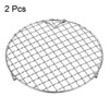 Unique Bargains Stainless Steel Round Cross Wire Barbecue Grill with Legs - 3 of 4