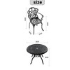 Akoasm 5-Pieces Aluminum Patio Dining Coffee Table Set With Umbrella Hole, Beige Cushions-Black - 2 of 4