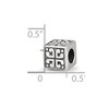 Black Bow Jewelry Sterling Silver Heart Cube Bead Charm - 4 of 4