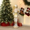 LuxenHome Lighted Nutcracker King in White, Battery Operated Indoor/Outdoor Christmas Decor - 2 of 4