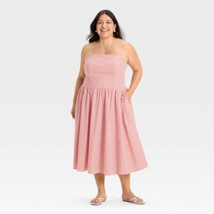 Women's Drop Waist Midi A-Line Dress - Ava & Viv™ - 1 of 3