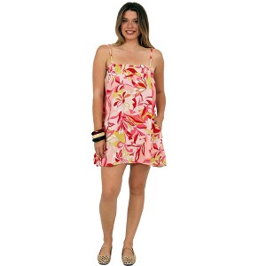 24seven Comfort Womens Essential Floral Print Spaghetti Strap Smocked A Line  Pocket Mini Dress : Target
