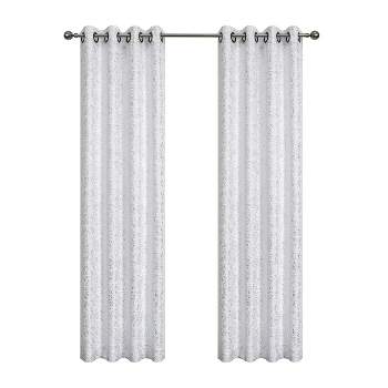 GoodGram Montauk Accents 2 Piece Grommet Top Summery Sheer Voile Window  Curtain Panels For Small/Short Windows - 45 in. Long - White