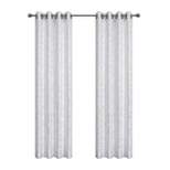 GoodGram Montauk Accents 2 Piece Grommet Top Sparkly Metallic Light Filtering Window Curtains