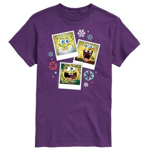Men's - SpongeBob SquarePants - Christmas Photo Collage Short Sleeve Graphic T-Shirt - 1 of 4