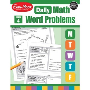 Daily Word Problems Math, Grade 4 Teacher Edition - by  Evan-Moor Educational Publishers (Paperback) - 1 of 1