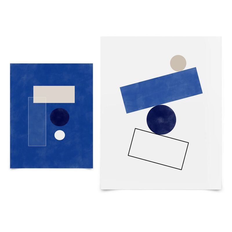 Americanflat - Minimalist Blue Geometric by The Print Republic - boho minimalist Wall Art, 3 of 7