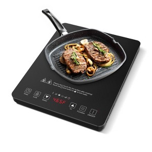 1800W Induction Cooker with 20 Power Levels & 20 Temperature Settings, Induction Stove with 4H Timer, 4 Presets, Safety Lock, Residual Heat Indicator - 1 of 4