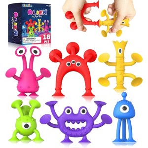 No-Hole Suction Cup Bath Toys, Sensory Fidget and Window Building Set for Kids Ages 3+ - 1 of 4