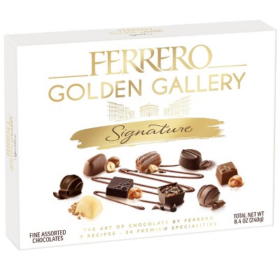 Ferrero Rocher Golden Gallery Chocolate Gift Box - 8.4oz/24ct