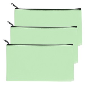 Unique Bargains Oxford Fabric Zippered Water Resistant Tear Resistant Bank Deposit Bag 3 Pcs - 1 of 4