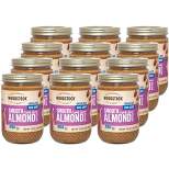 Woodstock Smooth Unsalted Lightly Toasted Almond Butter - Case of 12/16 oz