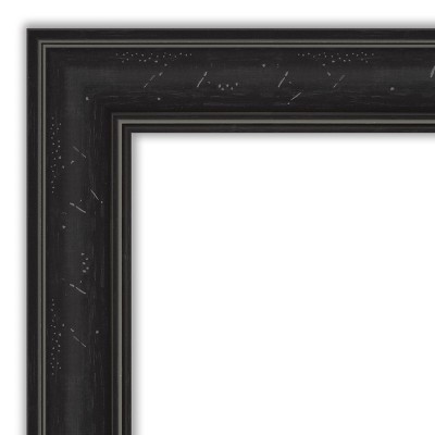 Shipwreck Black Narrow Framed Natural Cork Bulletin Board
