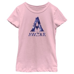 Girl's Avatar Watercolor A Logo T-Shirt - 1 of 4
