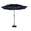 Gulches Aluminium 10ft 3 Tier Auto-tilt Umbrella£¬Outdoor Patio Umbrella - Market Table Pool Deck Umbrella (Base Not Included)(Navy blue ) - 4 of 4