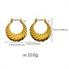 Versatile Gold Hoop Earrings for Women Small Chunky Gold Hoop Earrings Radiant Gold Hoops Pack - 3 of 4