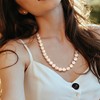 EVERLY JEWELRY | Brass 9-11mm Cultured Freshwater Edison Pearl Necklace, 18 inc - 4 of 4