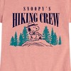 Girls' - Peanuts - Snoopy Hiking Crew Fitted Short Sleeve Graphic T-Shirt - 2 of 4