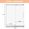 Sliding Glass Shower Door, Sliding Bathroom Door, Glass Shower Doors for Walk in Shower, Waterproof Seal&Easy Installation,10mm Tempered-Glass - 2 of 4
