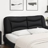 vidaXL Headboard Cushion Hanging Upholstered Bed Back Pillow Faux Leather - Black 59.8" - 3 of 4