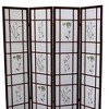 SpassWay 70"H Artisan Woven Wood Folding Screen Multi Panel Room Divider for Natural Privacy and Organic Style (Black/Cherry) - 4 of 4