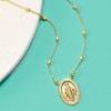 Ross-Simons Italian 18kt Gold Over Sterling Miraculous Medal Beaded Station Necklace Size 18 - 4 of 4
