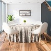 RCZ Décor Elegant Round Table Cloth - Made With Fine Crushed-Velvet Material, Beautiful Off-White Tablecloth With Durable Seams - 4 of 4