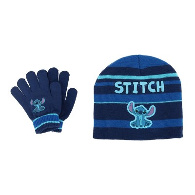 Textiel Trade Kids' One Size Fits Most Disney Lilo & Stitch Hat and Gloves Winter Set