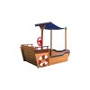 Sandbox with Cover,Wood Ship Sandbox with Rudder,Storage Bench and Seat,for Aged 3-8 Years Old, Sand Boxes for Backyard Garden Beach Patio Outdoor - 2 of 4