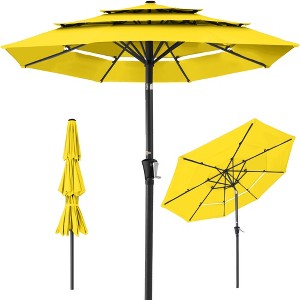 Best Choice Products 10ft 3-Tier Patio Umbrella, Market Sun Shade w/ Tilt Adjustment, Easy Crank - 1 of 4