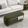 CAVINAS Storage Ottoman Bench, Upholstered Ottoman with Storage and Seating, Entryway Benches, Storage Bench for Foot Rest - 4 of 4