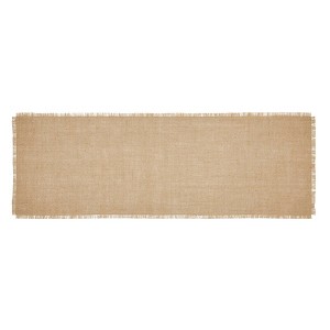 Greetings Jute Burlap Tan Runner 12x36  VHC Brands - 1 of 3