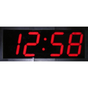 School Smart Large LED Wall Clock with Remote Control, 28 x 11-1/4 Inches - 1 of 4