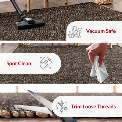 Charcoal Handmade Jute Blend 2' x 3' Area Rug