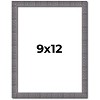 PosterPalooza | Photo Size Textured Grey Picture Frame - UV Acrylic, Foam Board Backing, Hanging Hardware - 2 of 4