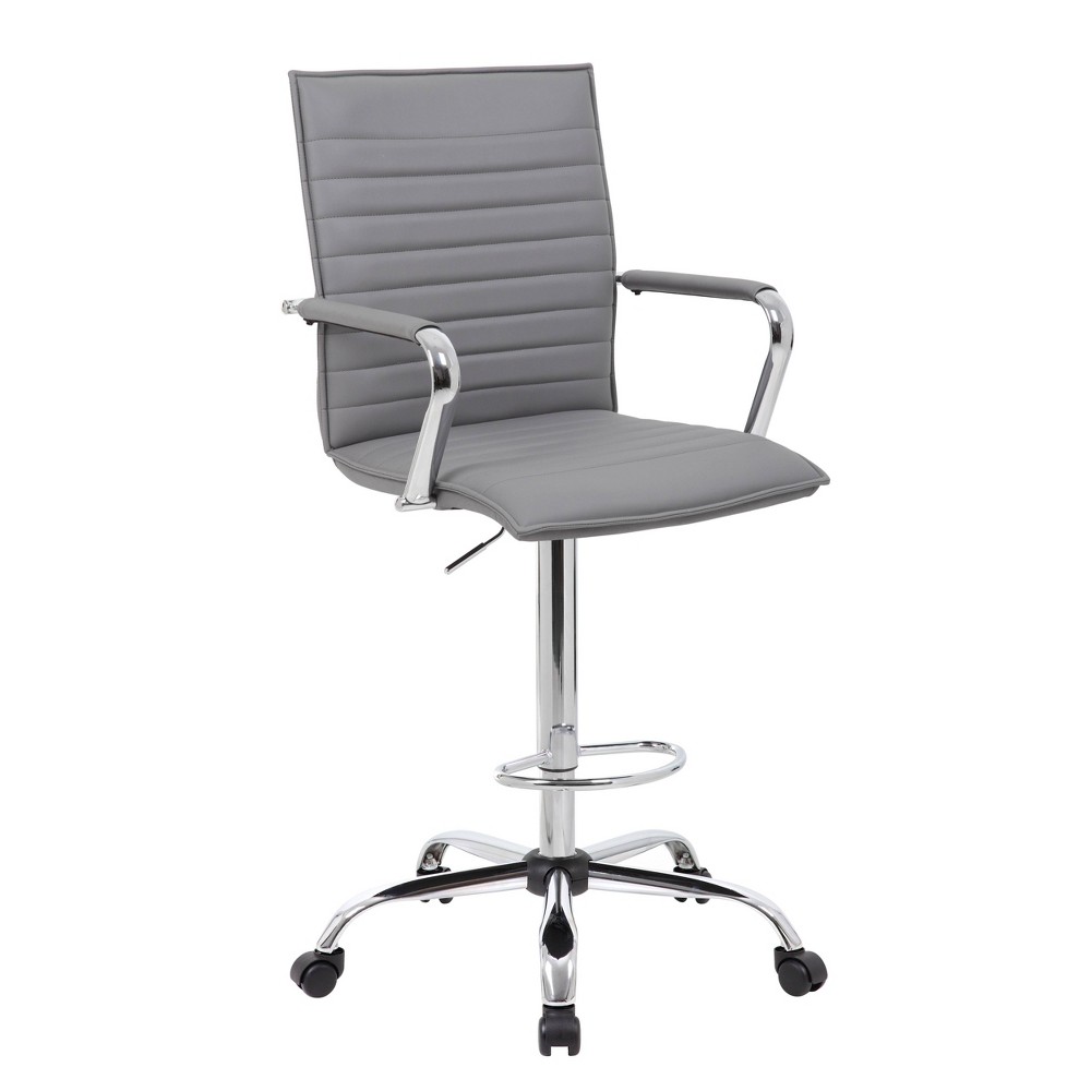 Photos - Chair BOSS Drafting Stool Gray -  Office Products 