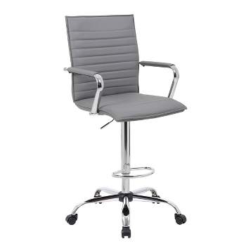 Modern Office Chair With Chrome Arms White - Boss Office Products