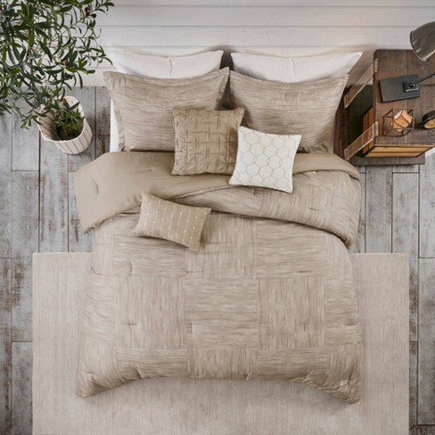 Taupe queen comforter deals set