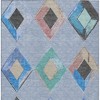 Denim Blue Mint Green And Gray Geometric Washable Indoor Outdoor Area Rug - 4 of 4