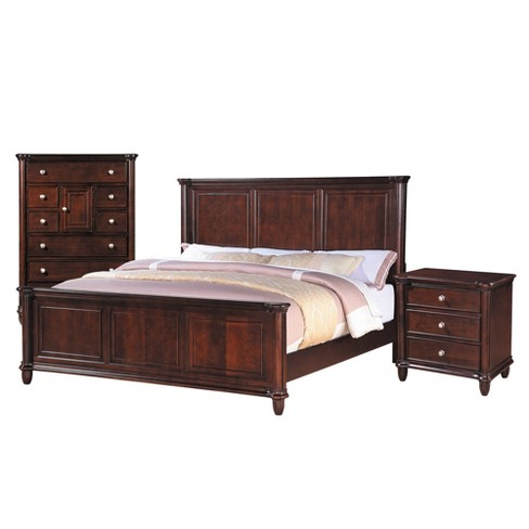 Gavin Panel 3pc Bedroom Set Cherry Picket House Furnishings