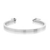 ELYA Women's Polished Cone Charms Steel Cuff Bracelet - 3 of 3