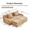 Aukfa Modular Teddy Fabric Sofa,Convertible Modular Sectional Sofa Set with 2 Ottomans, 2-Seats Soft Boneless Design for Living Room - 4 of 4