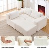100.79" Modern Cloud Upholstered Modular L-Shaped Sectional Sofa with Deep Seats and Right-Facing Chaise, No Assembly Couch - 4 of 4