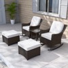 EAGLE PEAK Coastal Vista 3 Piece Patio Bistro Set with Side Table, Includes 2 Patio Chairs for Patio, Porch, Garden, Poolside - 2 of 4